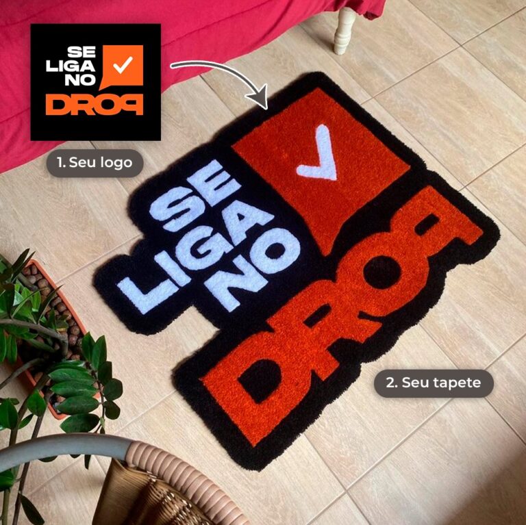 Logo Se Liga no Drop e o tapete em tufting feito a partir dele